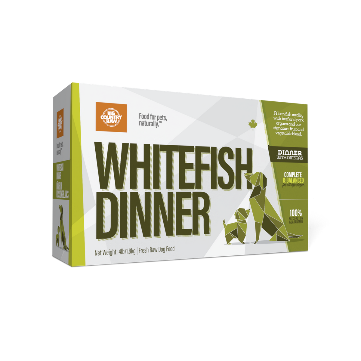 Big Country Raw – Dîner de poissons blancs pour chien et chat