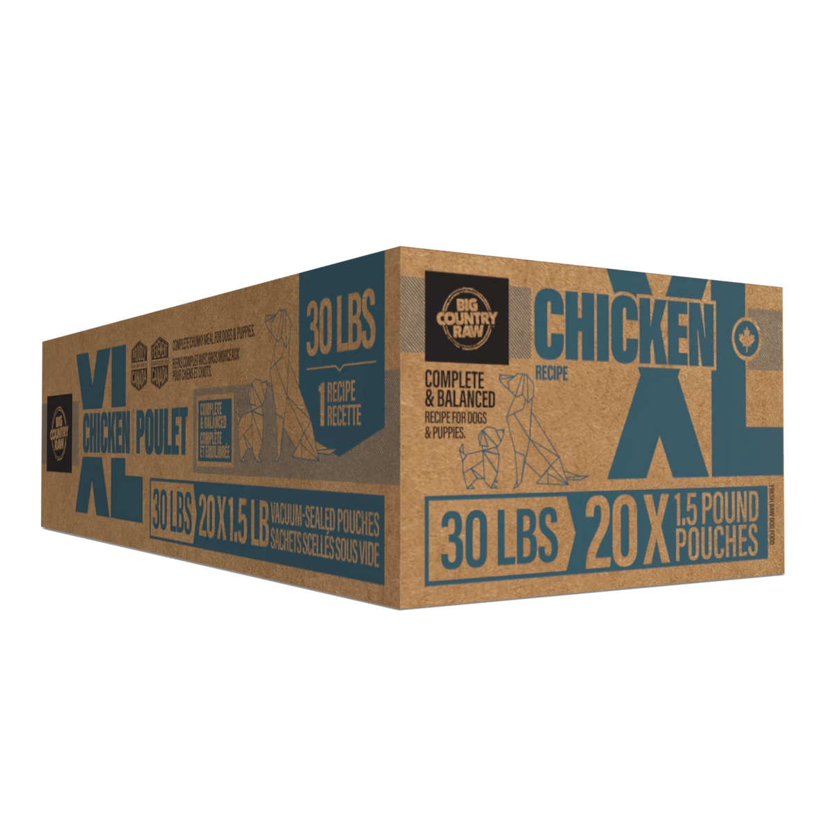 Big Country Raw – XL poulet pour chien et chat