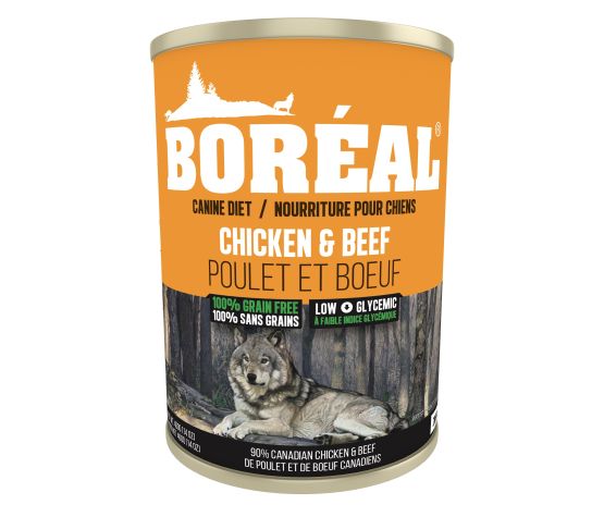 Boréal Conserve Pour Chien, Sans Grains, Poulet & Boeuf