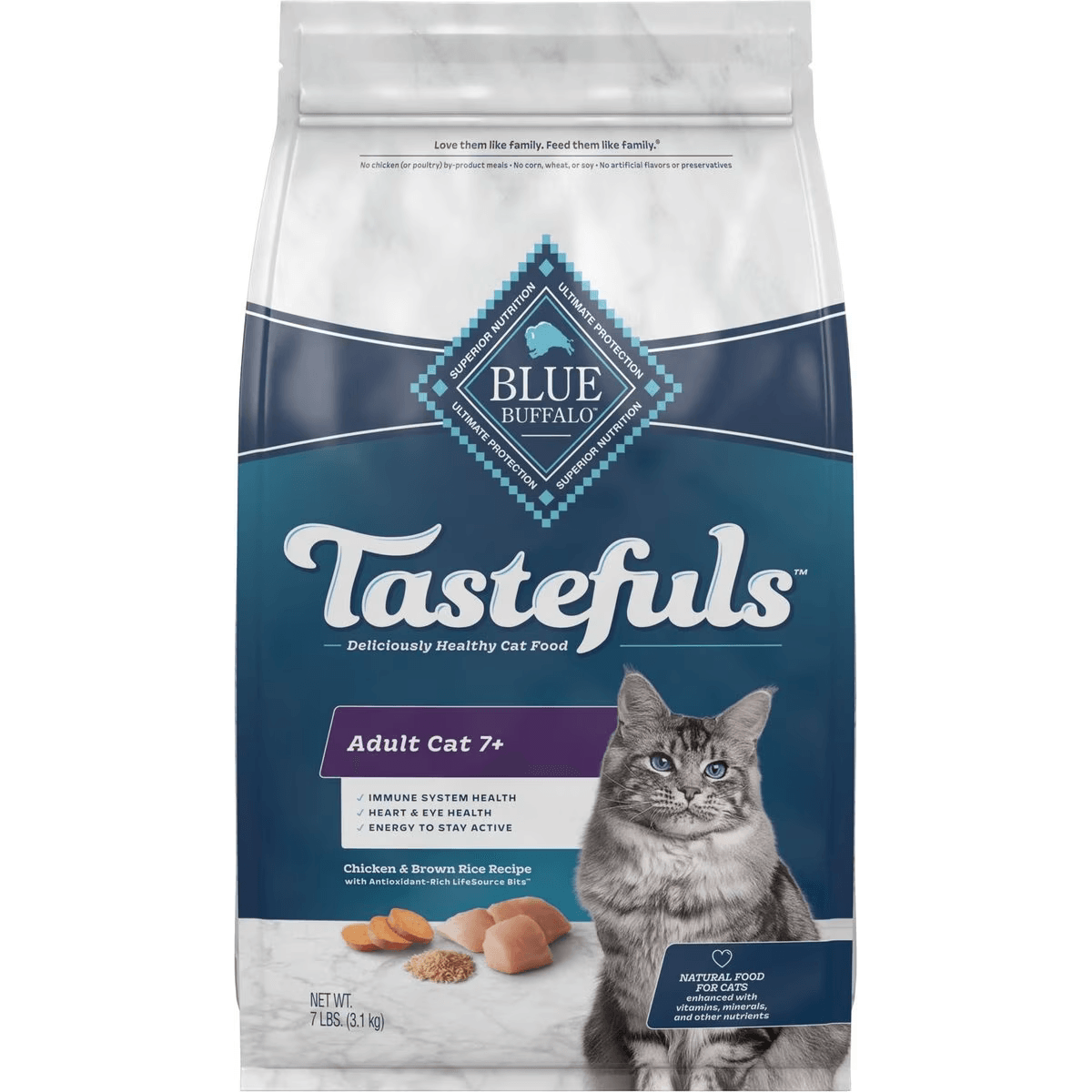 Blue Buffalo « Tastefuls » Chat Âgé Poulet