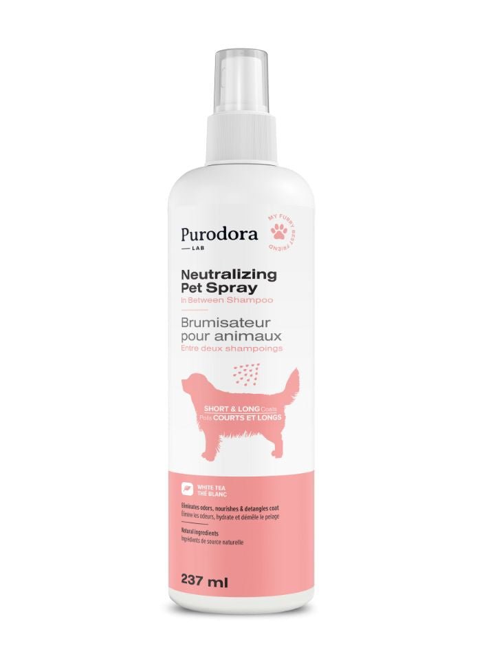Purodora Lab, Brumisateur Neutralisant D'odeurs Pour Animaux À Poils Longs 237ml