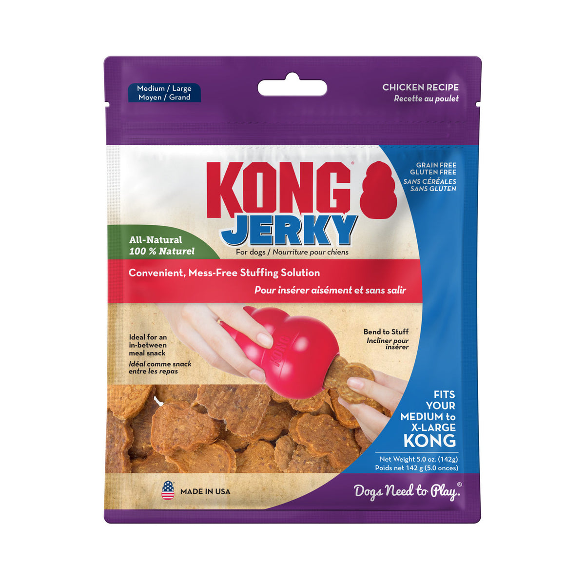 KONG Gâteries Style « Jerky » Recette de Poulet pour chien