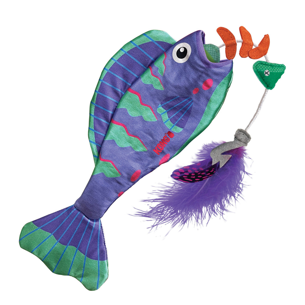 KONG Chat Actif « Wrangler » Poisson Baudroie Assortie