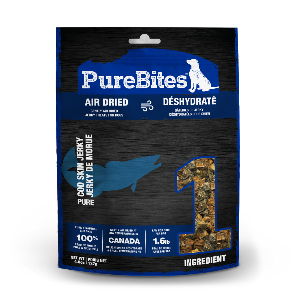 PureBites chien jerky peau de morue