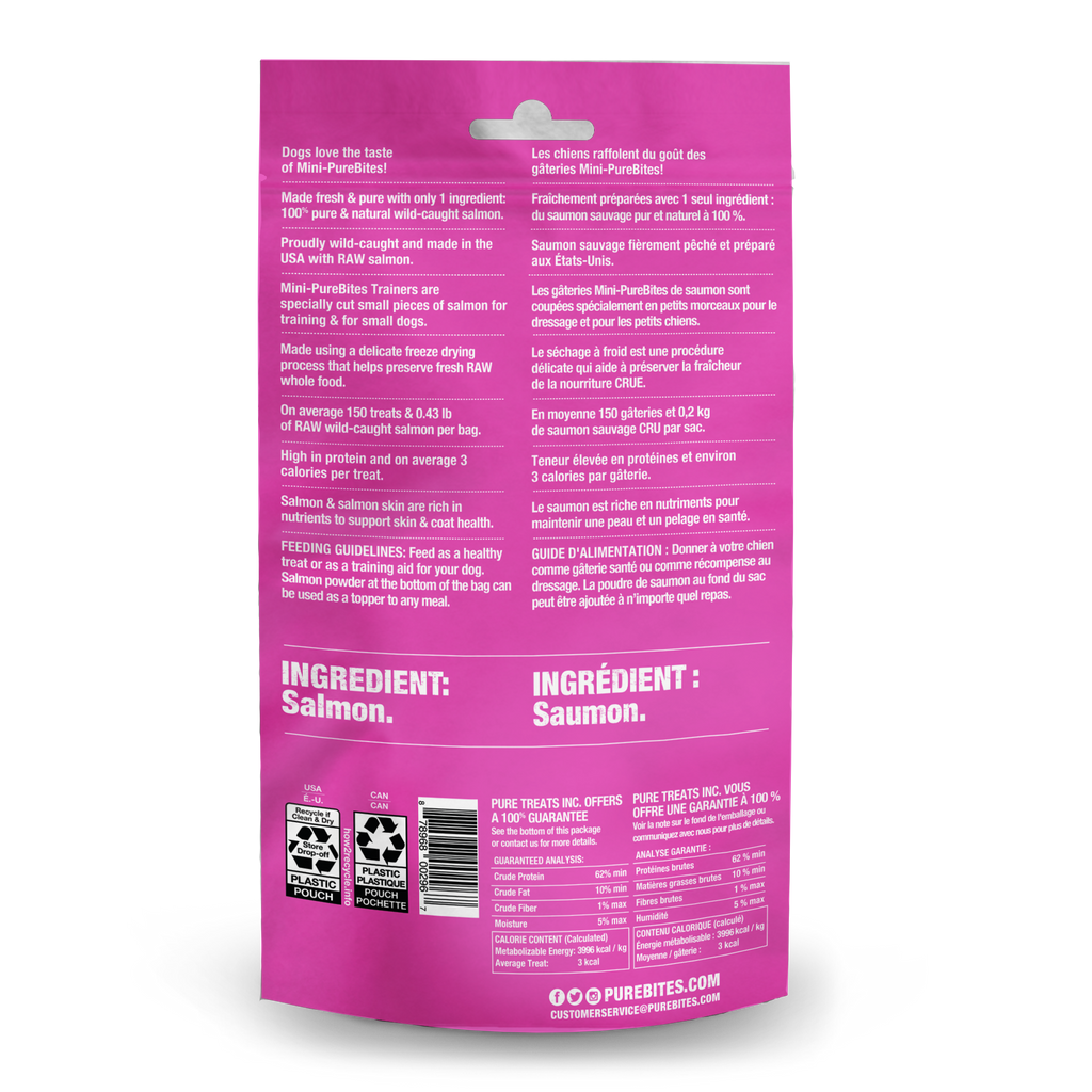 PureBites chien mini trainer saumon