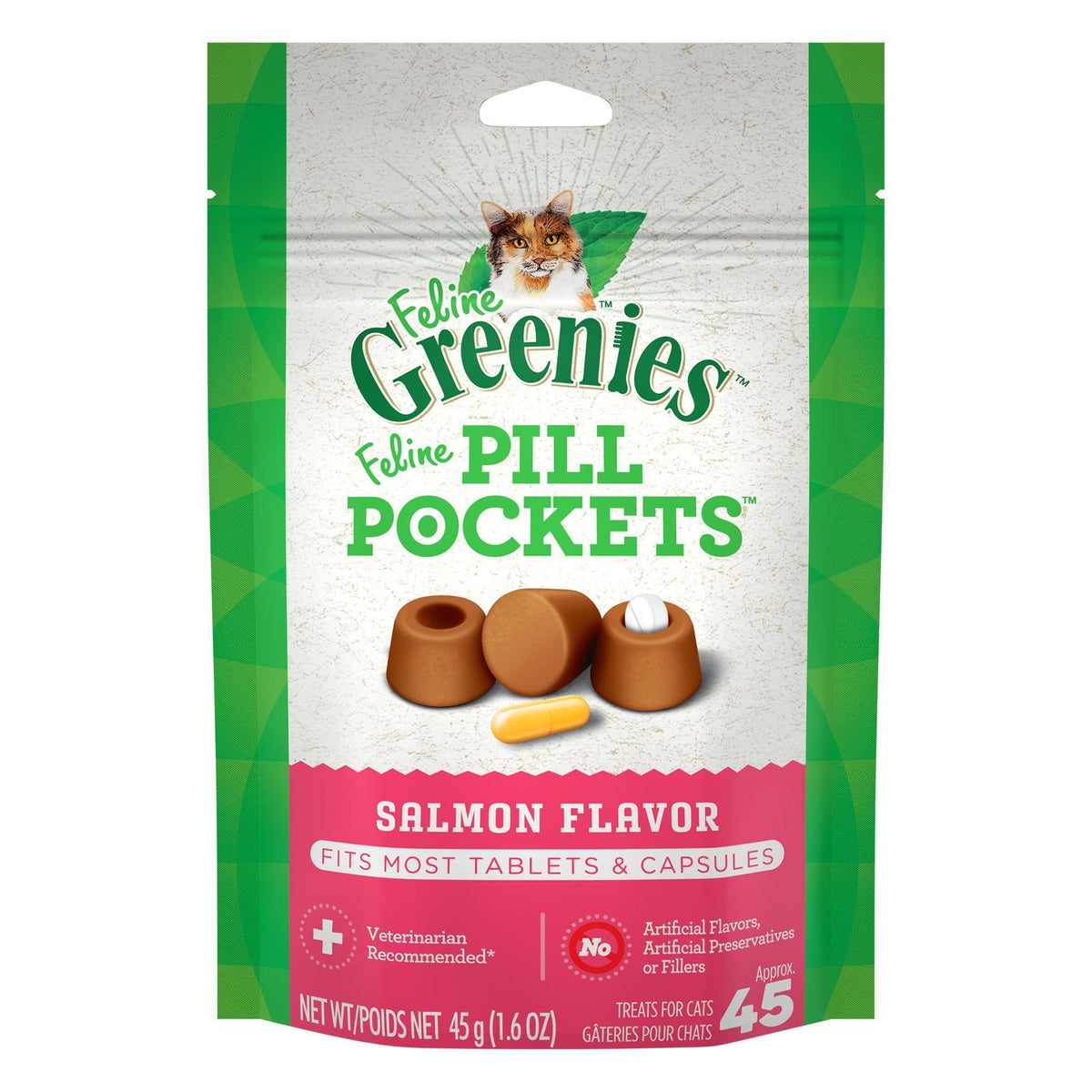 Greenies « Pill Pockets » Saveur de Saumon pour Chats