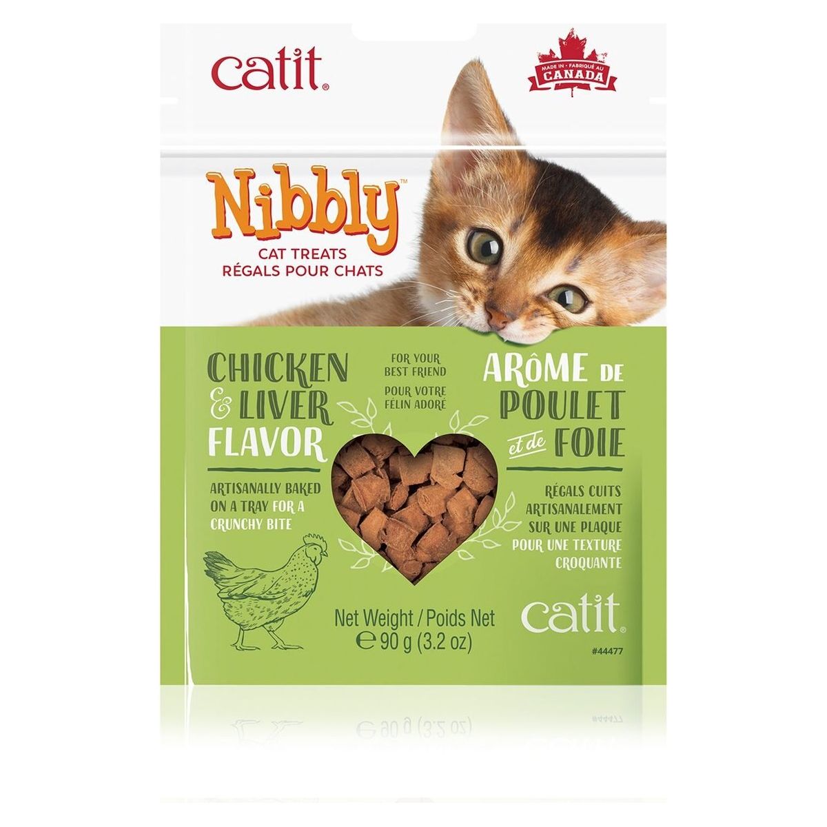Gâteries Catit Nibbly pour chats, Poulet et foie