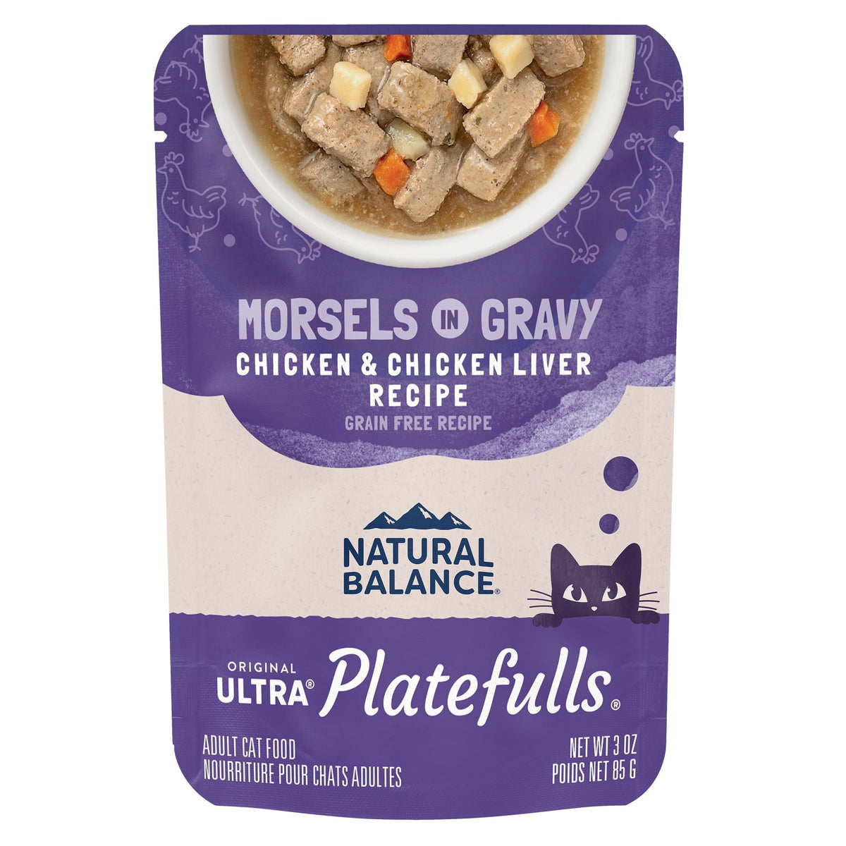 Natural Balance pour Chats d'Intérieur Formule « Platefulls » de Poulet & Foie de Poulet