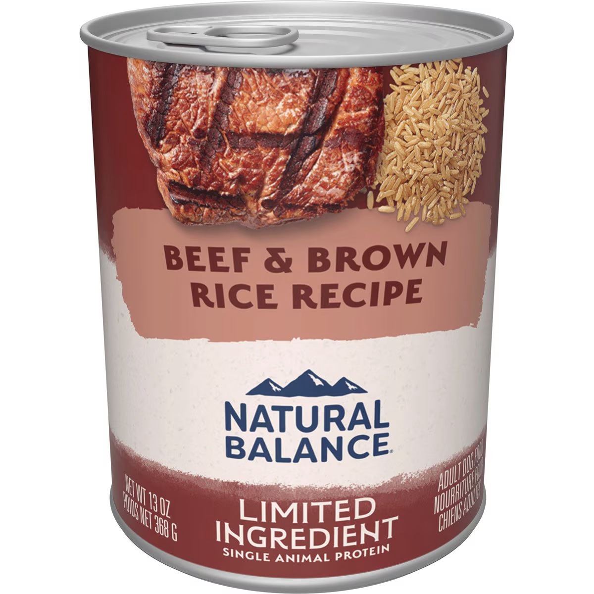 Natural Balance pour Chiens Formule « LID » de Boeuf & Riz Brun en Conserves