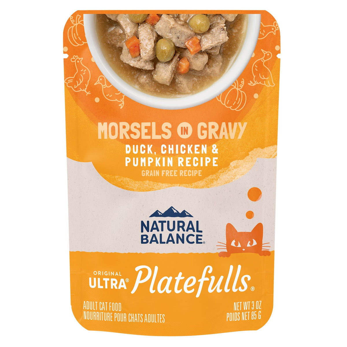 Natural Balance pour Chats d'Intérieur Formule « Platefulls » de Canard, Poulet & Citrouille