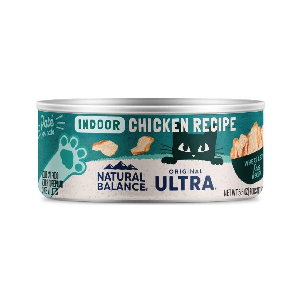 Natural Balance pour Chats d'Intérieur Formule de Poulet en Conserves