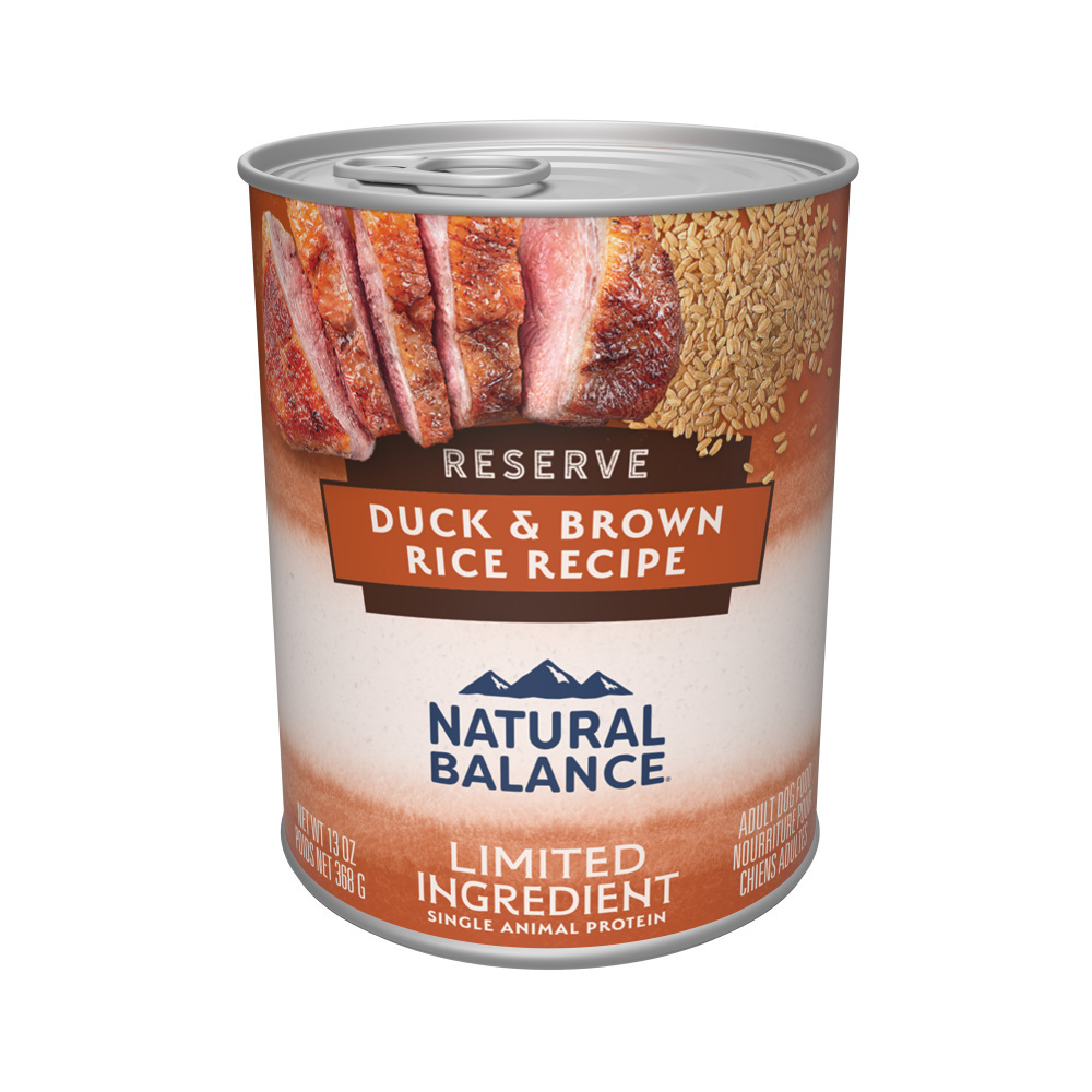 Natural Balance pour Chiens Formule « LID Reserve » de Canard & Riz Brun en Conserves