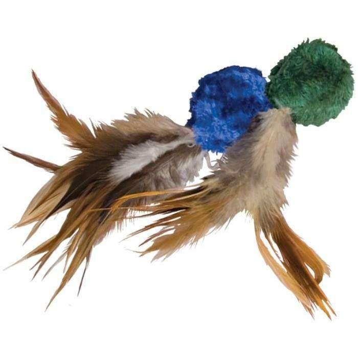 KONG Chat Naturelle Balle Chifonné avec Plumes