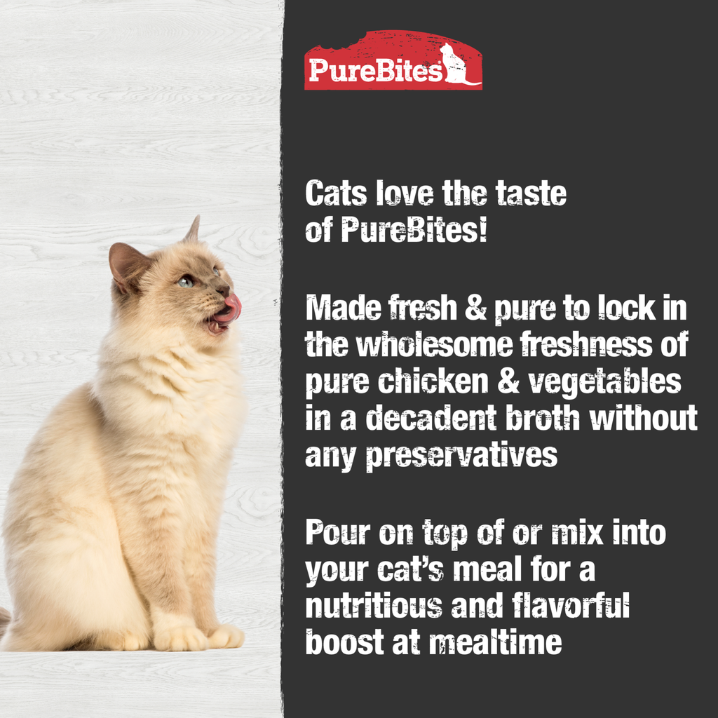 PureBites chat bouillon poulet/légumes
