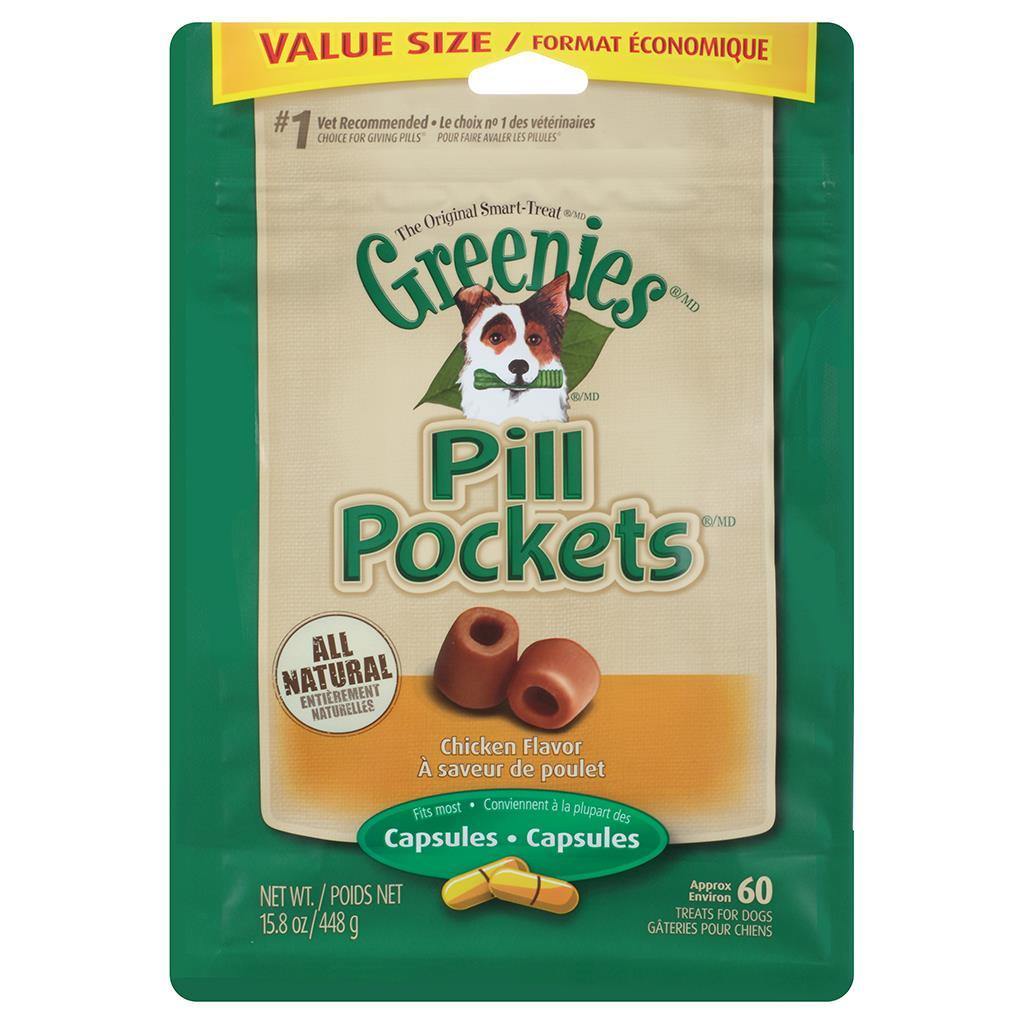 Greenies « Pill Pockets » pour Capsules Saveur de Poulet pour Chiens