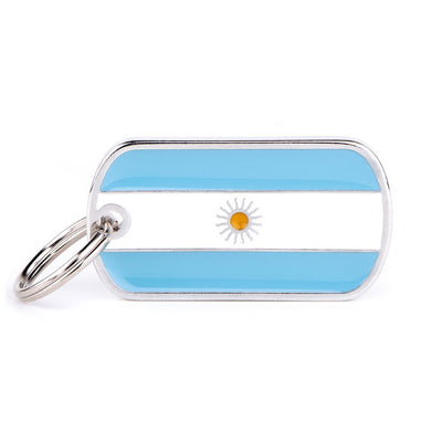 MyFamily Médaille Drapeau Argentine pour chien et chat