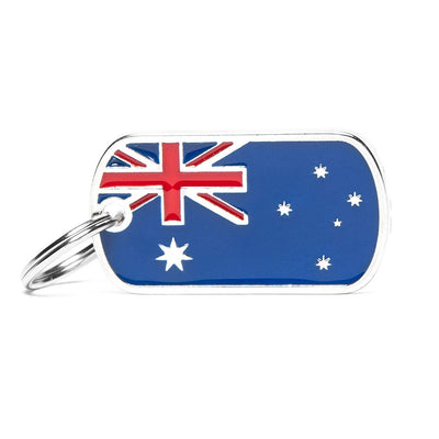 MyFamily Médaille Drapeau Australie pour chien et chat