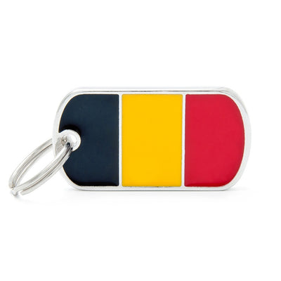 MyFamily Médaille Drapeau Belgique pour chien et chat
