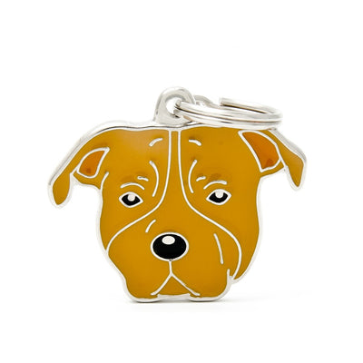 MyFamily Médaille Amstaff rouge pour chien
