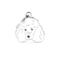 MyFamily Médaille Caniche blanc