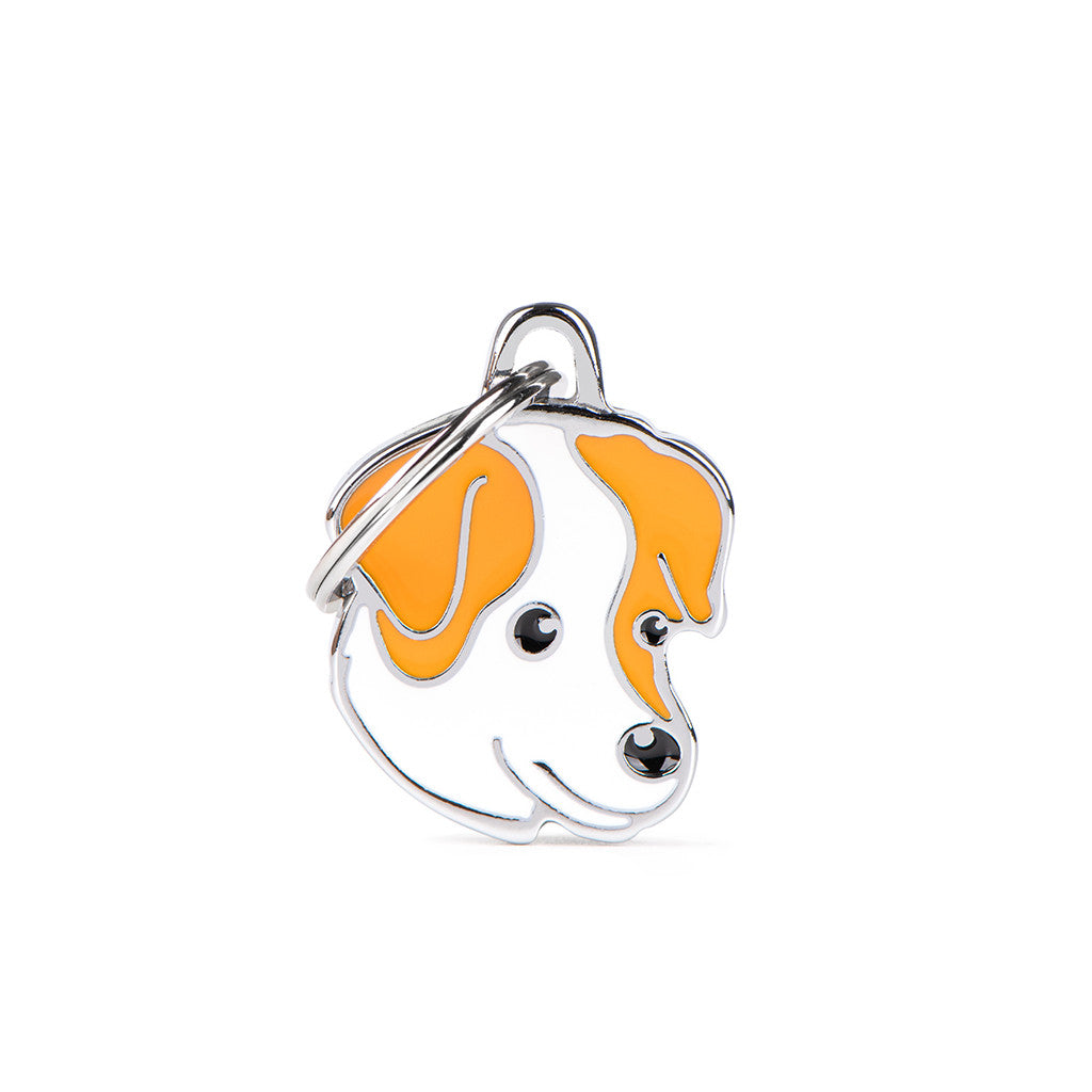 MyFamily Médaille Jack Russell blanc et brun
