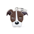 MyFamily Médaille Pitbull américain brun et blanc