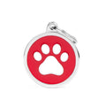 MyFamily Médaille Cercle Patte Charms - Rouge