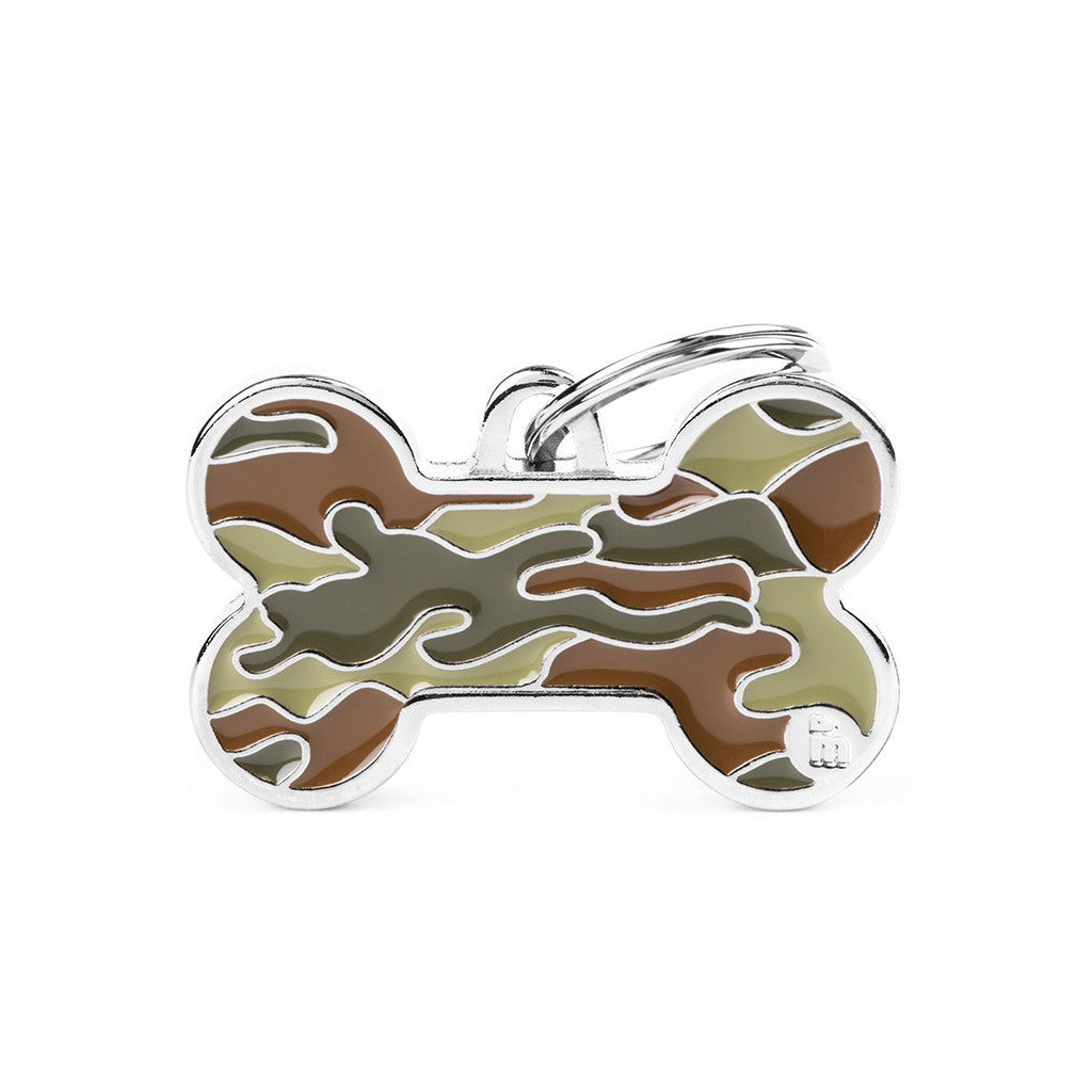 MyFamily Médaille Os Camouflage - Grand Vert