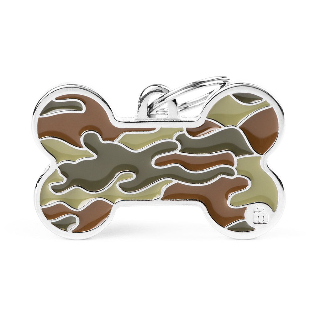 MyFamily Médaille Os Camouflage - Très grand Vert