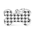 MyFamily Médaille Os Houndstooth - Très grand Noir