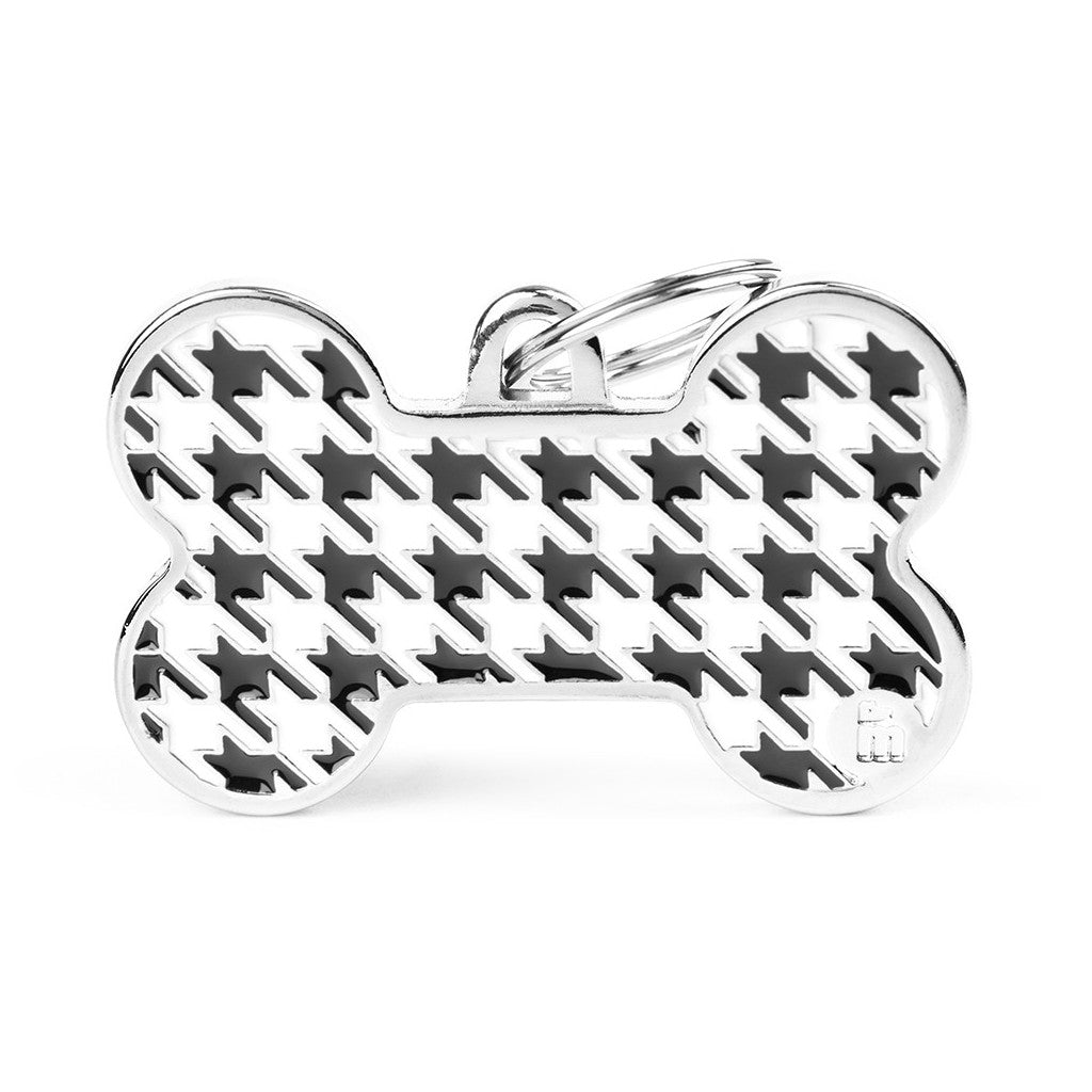 MyFamily Médaille Os Houndstooth - Très grand Noir