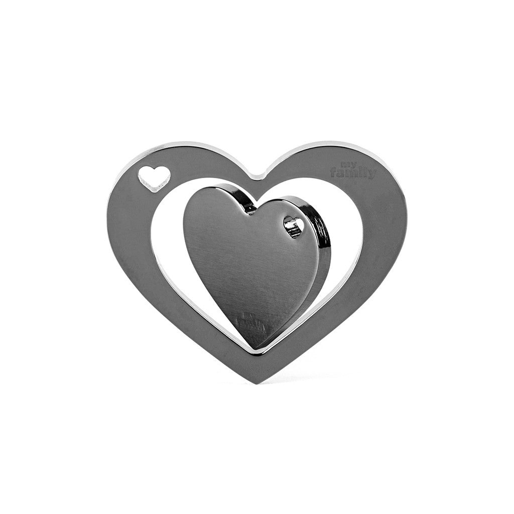 MyFamily Médaille Coeur Twogether - Noir