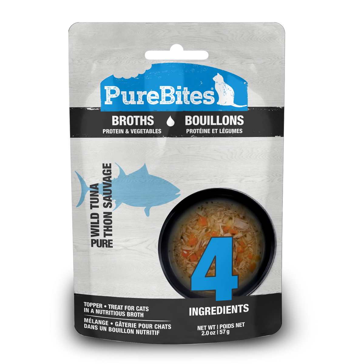 PureBites chat bouillon thon/légumes