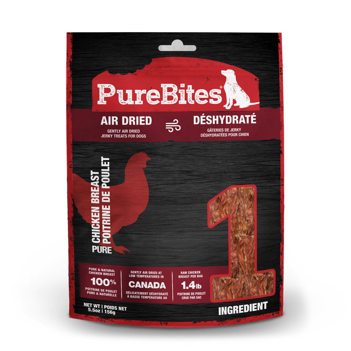PureBites chien jerky de poulet