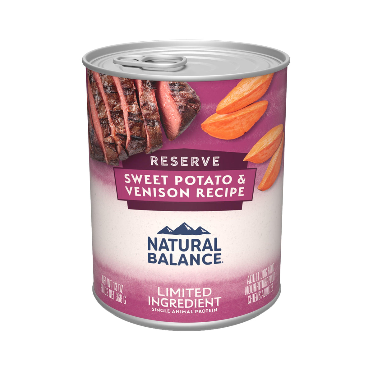 Natural Balance pour Chiens Formule « LID » de Patates Douces & Venaison en Conserves