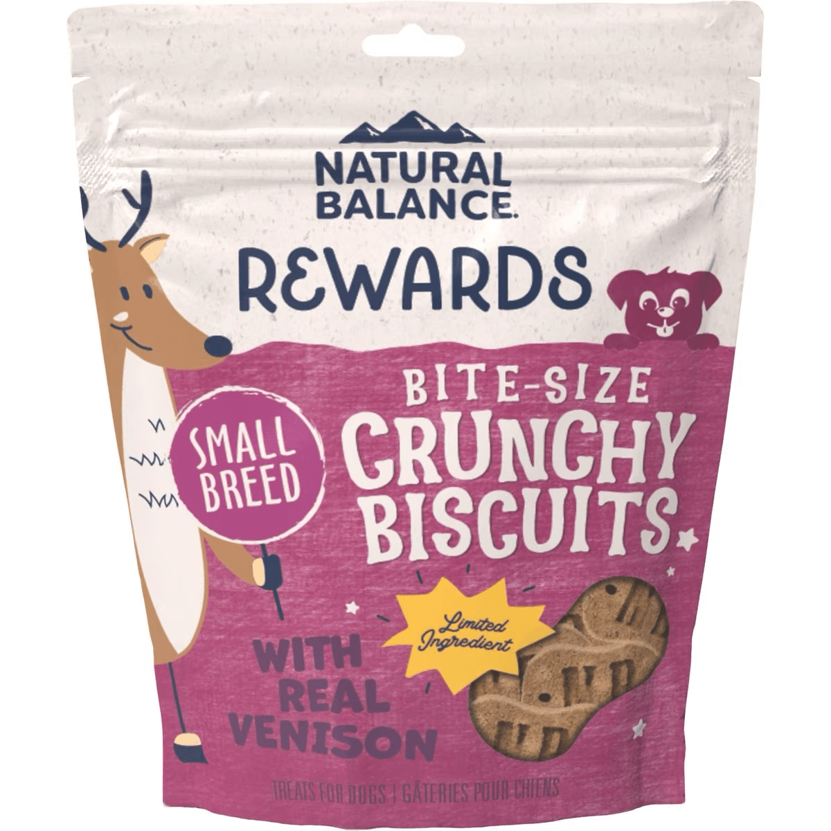Natural Balance pour Chiens de Petites Races Gâteries Formule « LIT » de Patates Douces & Venaison