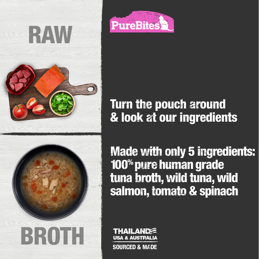 PureBites chat bouillon thon/saumon
