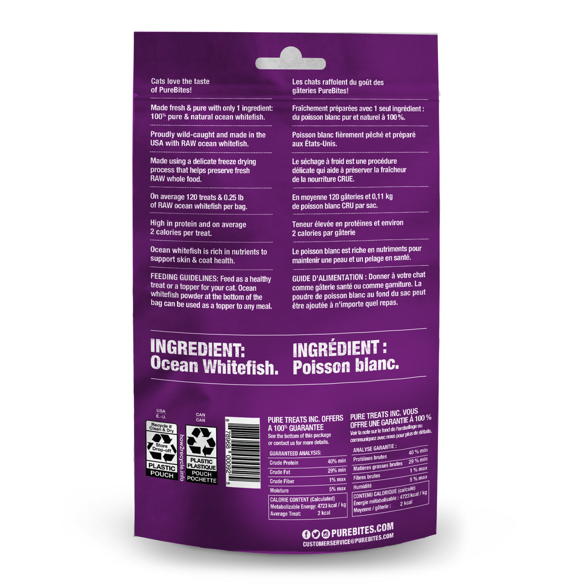 PureBites chat poisson blanc
