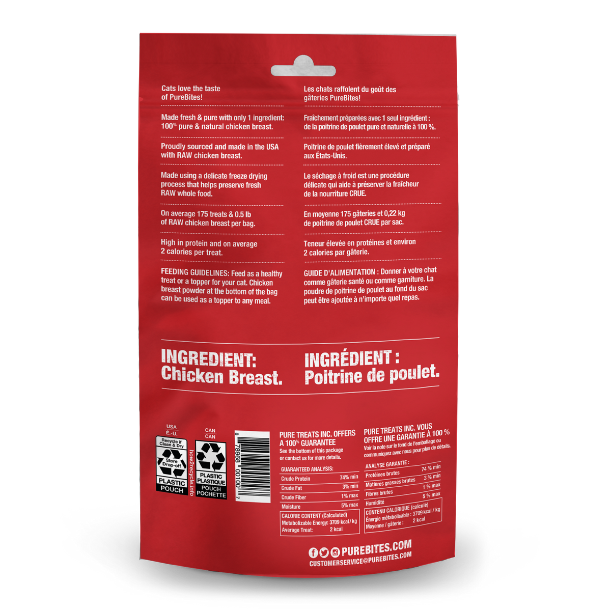 PureBites chat poitrine poulet