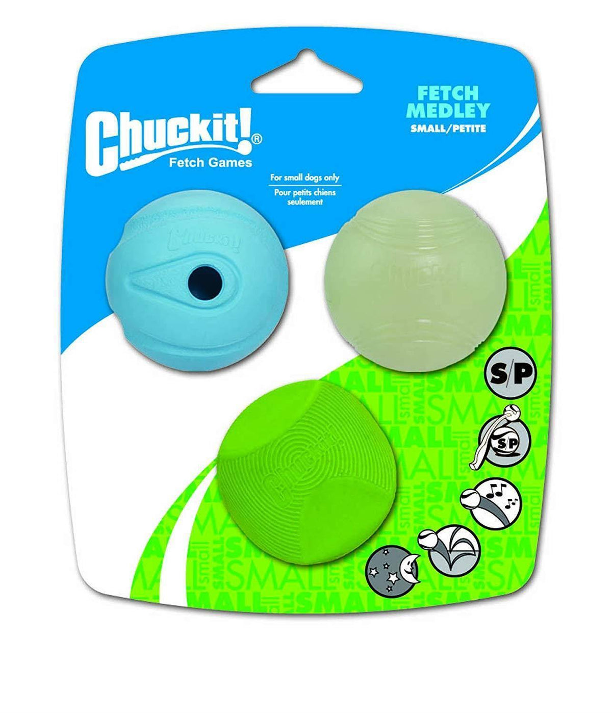 Chuckit! « Fetch Medley » Jouets Assortis Compatible avec Lance-Balles pour chien