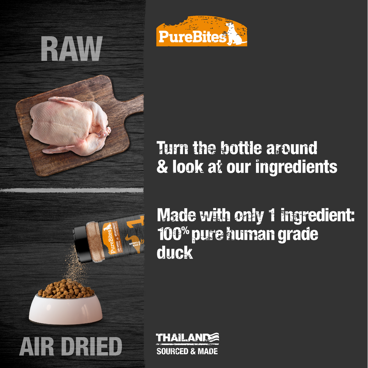 PureBites chien garniture canard