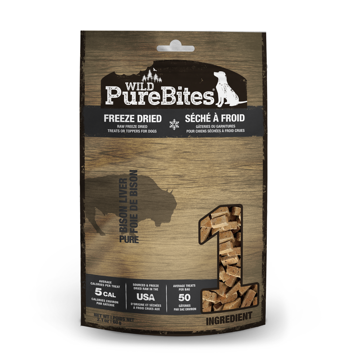 PureBites Wild chien foie de bison
