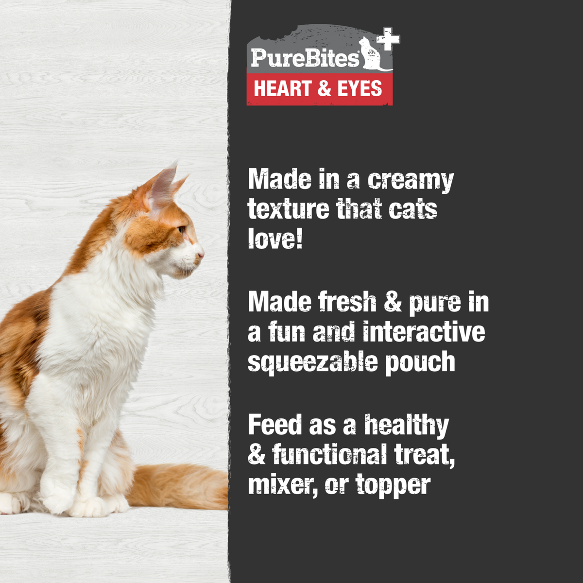 PureBites+ chat crémeux cœur & yeux