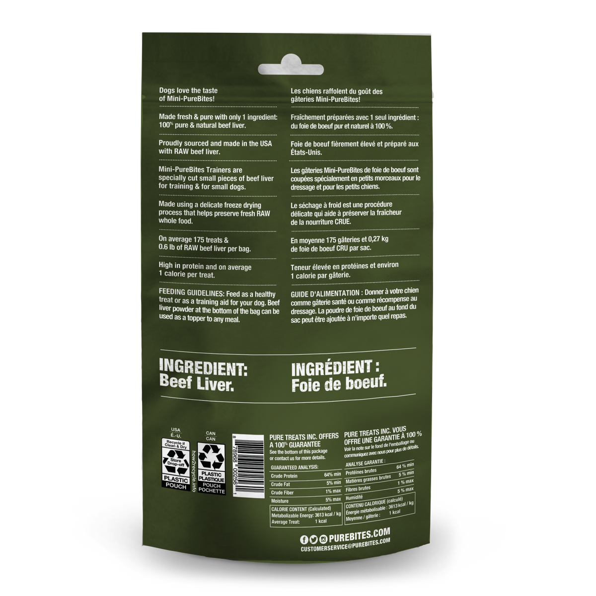 PureBites chien mini trainer foie de boeuf